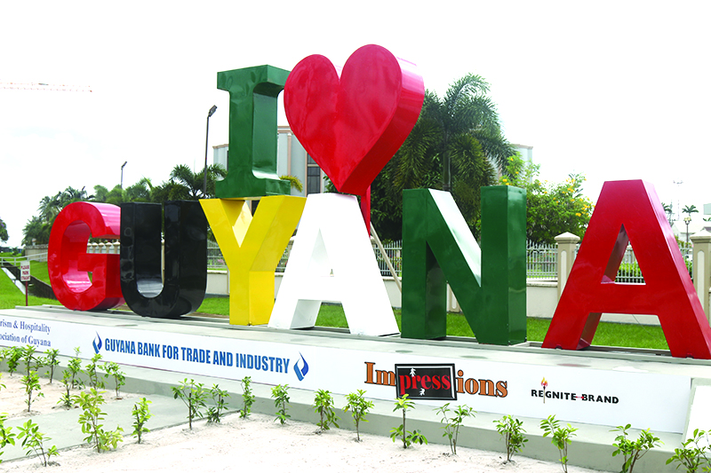 THAG commissions $5M “I LOVE GUYANA” sign