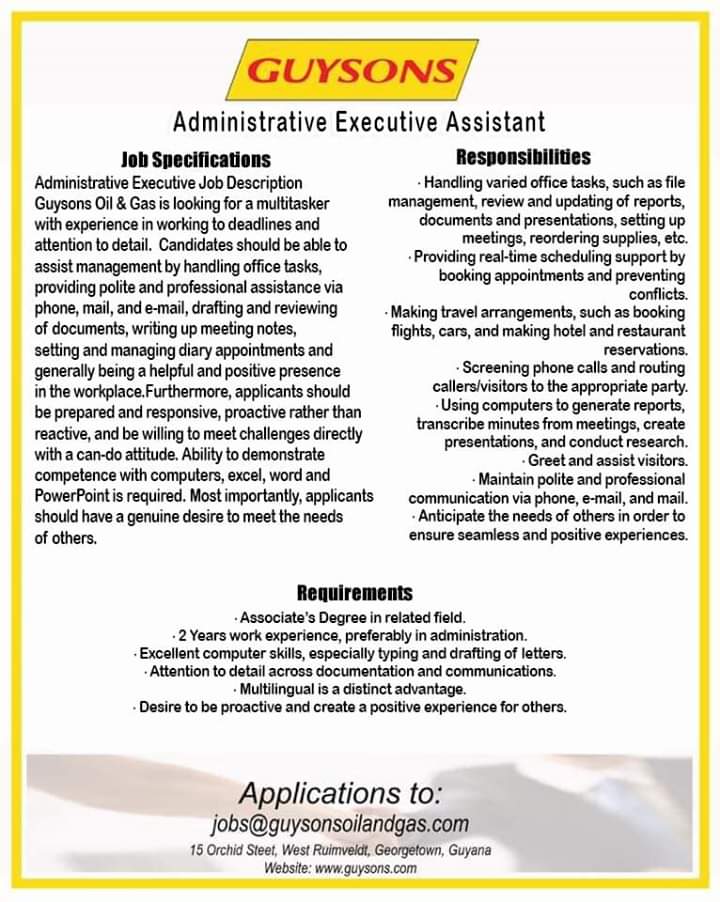 Guysons Admin Assistant
