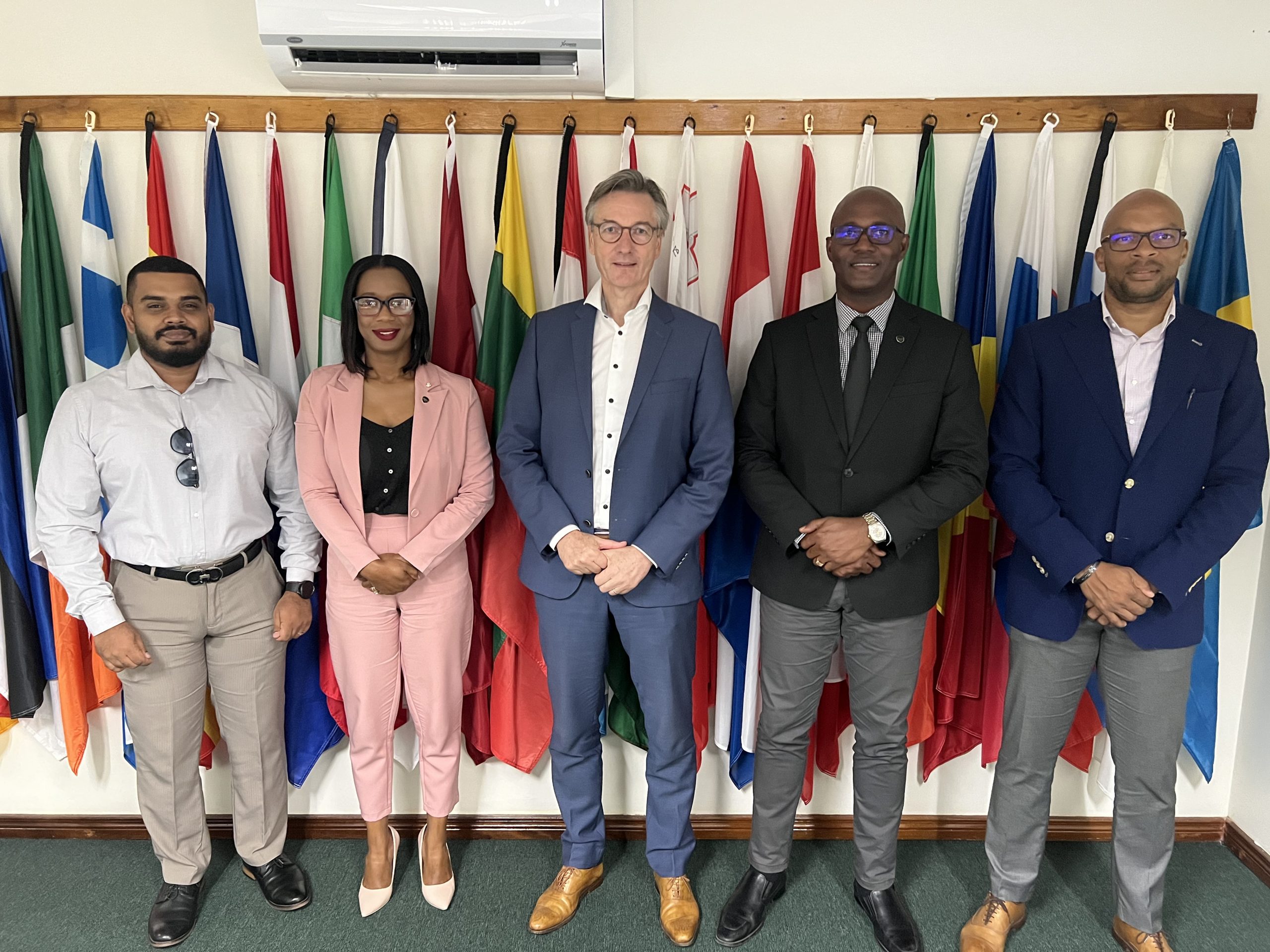 Newly Elected Executive Management Committee pays courtesy call to Ambassador Rene Van Nes, Head of Delegation of the European Union in Guyana