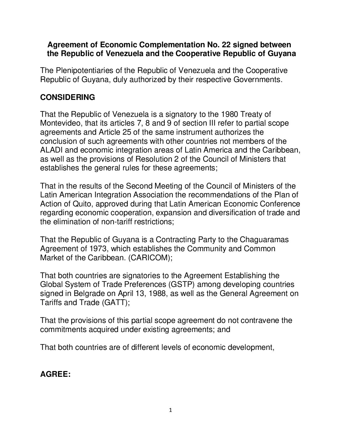 Guyana-Venezuela Partial Scope Agreement
