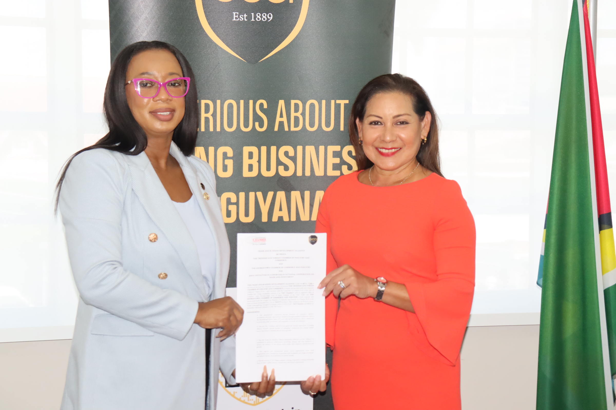 Memorandum of Understanding signed between Georgetown Chamber of Commerce and Industry, and Trinidad and Tobago Chamber of Industry and Commerce