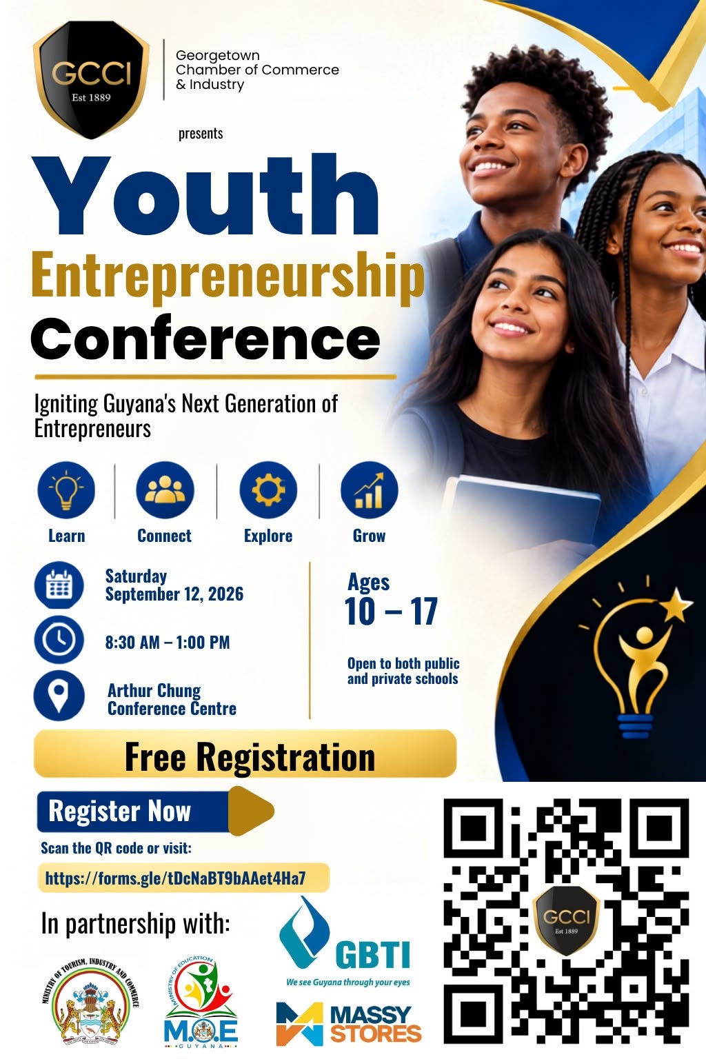 𝐒𝐞𝐩𝐭𝐞𝐦𝐛𝐞𝐫 𝟒, 𝟐𝟎𝟐𝟔| 𝐏𝐑𝐄𝐒𝐒 𝐑𝐄𝐋𝐄𝐀𝐒𝐄  The Georgetown Chamber of Commerce & Industry on the Inauguration of its Youth Entrepreneur Conference